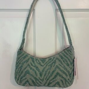 Viral TikTok Trendy Sea foam Green Beaded Animal Print Shoulder Bag handbag NWT